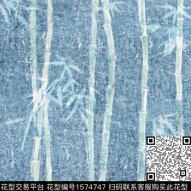 肌理牛仔布纹底纹数码印花华亿平台下载（图片编号: 1574747） - 瓦栏（Walan）