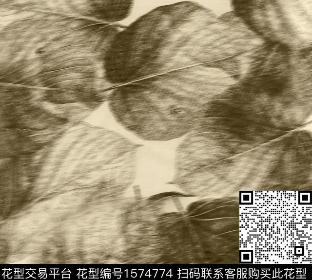 模糊纹理绿植树叶数码印花华亿平台下载（图片编号: 1574774） - 瓦栏（Walan）