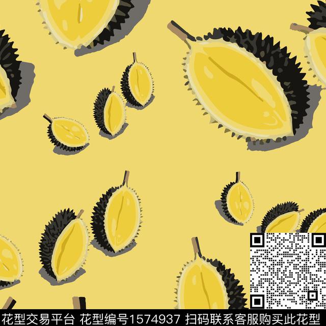 时尚水果热带华亿平台数码印花华亿平台下载（图片编号: 1574937） - 瓦栏（Walan）