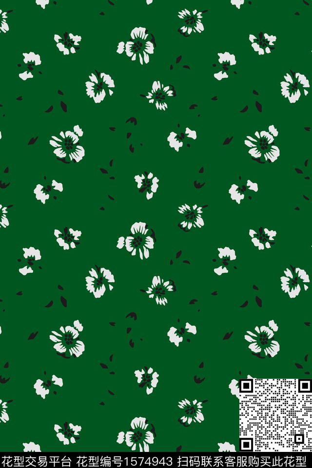 花卉小碎花碎片花数码印花华亿平台下载（图片编号: 1574943） - 瓦栏（Walan）