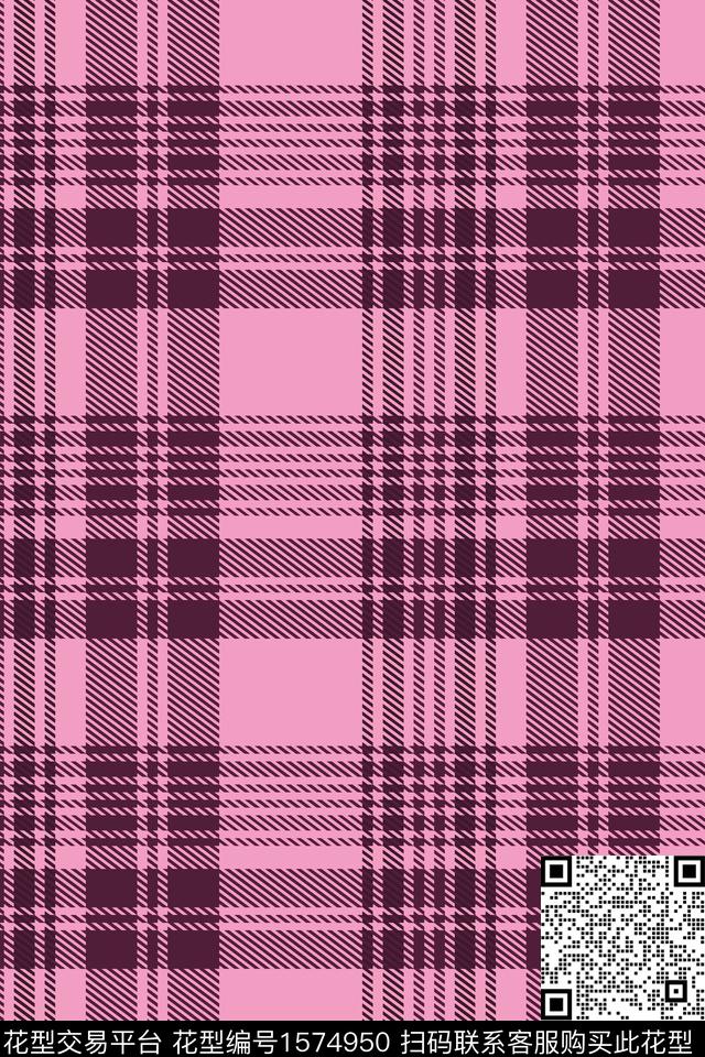 格子传统印花华亿平台下载（图片编号: 1574950） - 瓦栏（Walan）