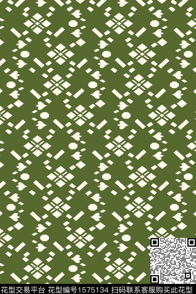 几何波点传统印花华亿平台下载（图片编号: 1575134） - 瓦栏（Walan）