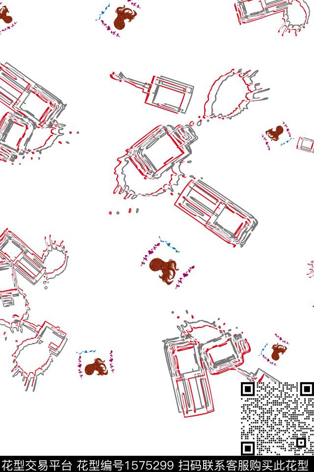 休闲章鱼化妆品数码印花华亿平台下载（图片编号: 1575299） - 瓦栏（Walan）