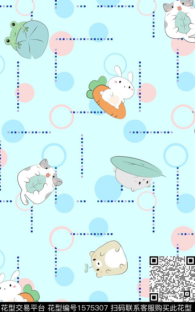 卡通动物卡通数码印花华亿平台下载（图片编号: 1575307） - 瓦栏（Walan）