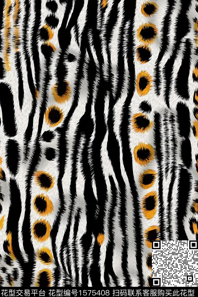 豹纹肌理艺术数码印花华亿平台下载（图片编号: 1575408） - 瓦栏（Walan）