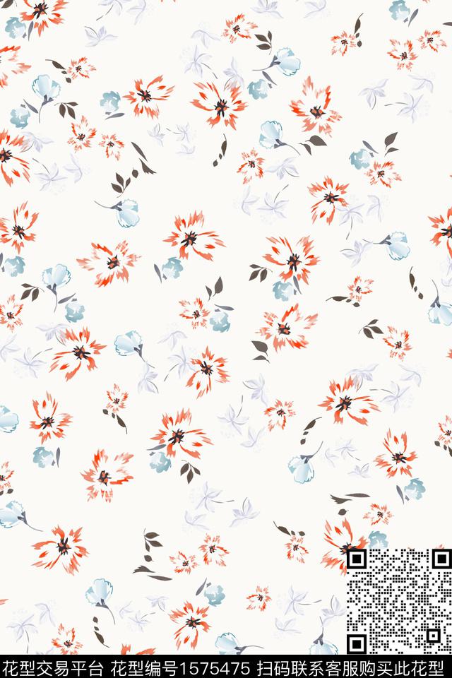 花卉春夏华亿平台小碎花数码印花华亿平台下载（图片编号: 1575475） - 瓦栏（Walan）