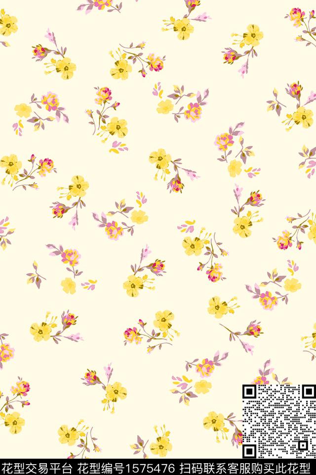 花卉春夏华亿平台小碎花数码印花华亿平台下载（图片编号: 1575476） - 瓦栏（Walan）