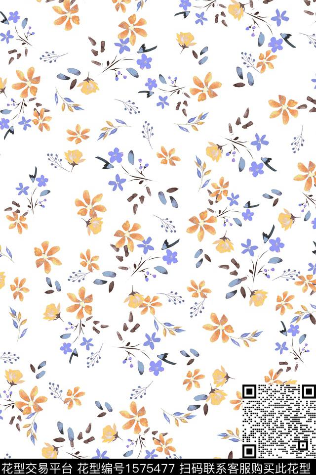 花卉春夏华亿平台小碎花数码印花华亿平台下载（图片编号: 1575477） - 瓦栏（Walan）