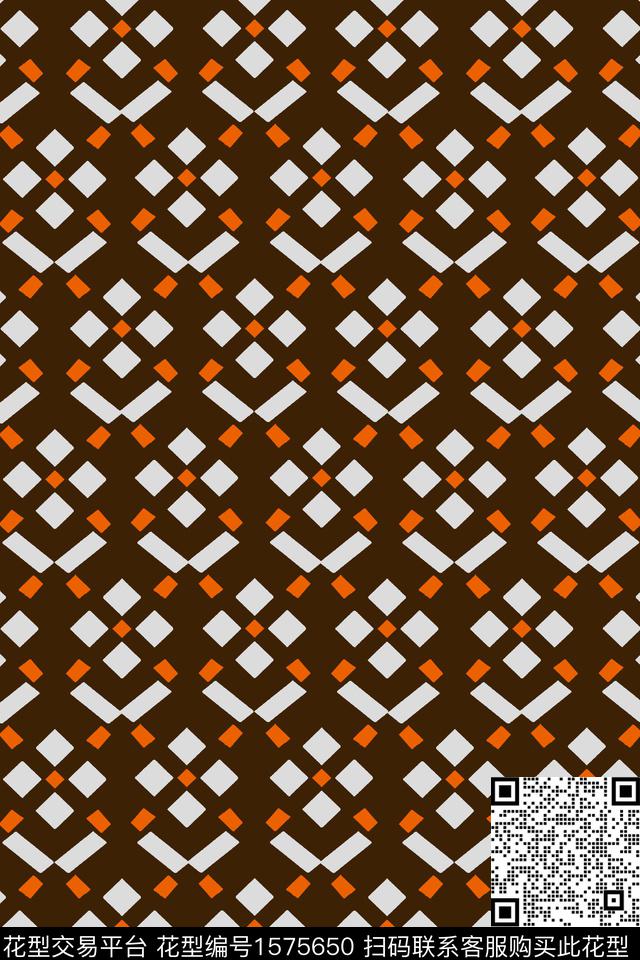 几何连续传统印花华亿平台下载（图片编号: 1575650） - 瓦栏（Walan）