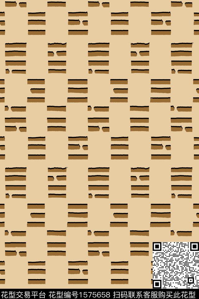 八卦元素几何条纹数码印花华亿平台下载（图片编号: 1575658） - 瓦栏（Walan）