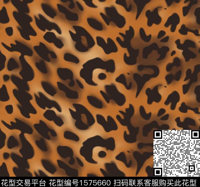 动物纹豹纹模糊数码印花华亿平台下载（图片编号: 1575660） - 瓦栏（Walan）