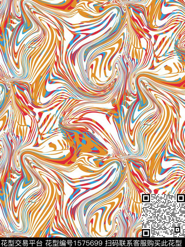 抽象涟漪数码印花华亿平台下载（图片编号: 1575699） - 瓦栏（Walan）