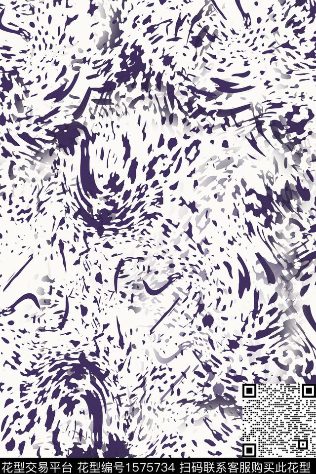 动物纹豹纹抽象数码印花华亿平台下载（图片编号: 1575734） - 瓦栏（Walan）