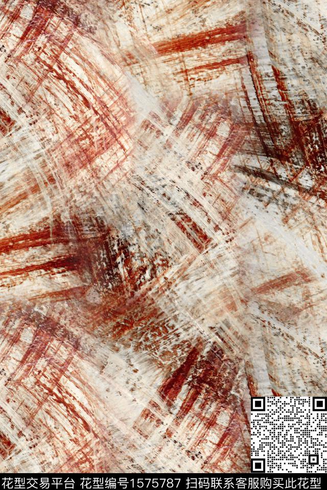 抽象涂鸦笔触数码印花华亿平台下载（图片编号: 1575787） - 瓦栏（Walan）