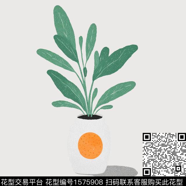 盆栽植物T恤数码印花华亿平台下载（图片编号: 1575908） - 瓦栏（Walan）