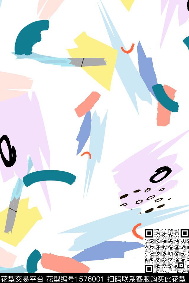 趣味涂鸦数码印花华亿平台下载（图片编号: 1576001） - 瓦栏（Walan）