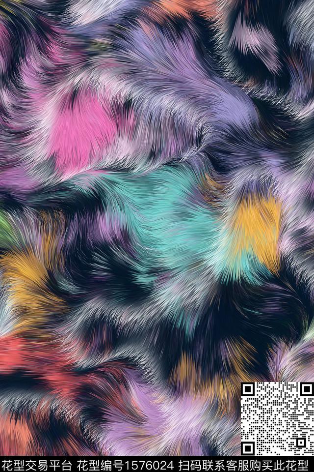 肌理艺术抽象数码印花华亿平台下载（图片编号: 1576024） - 瓦栏（Walan）