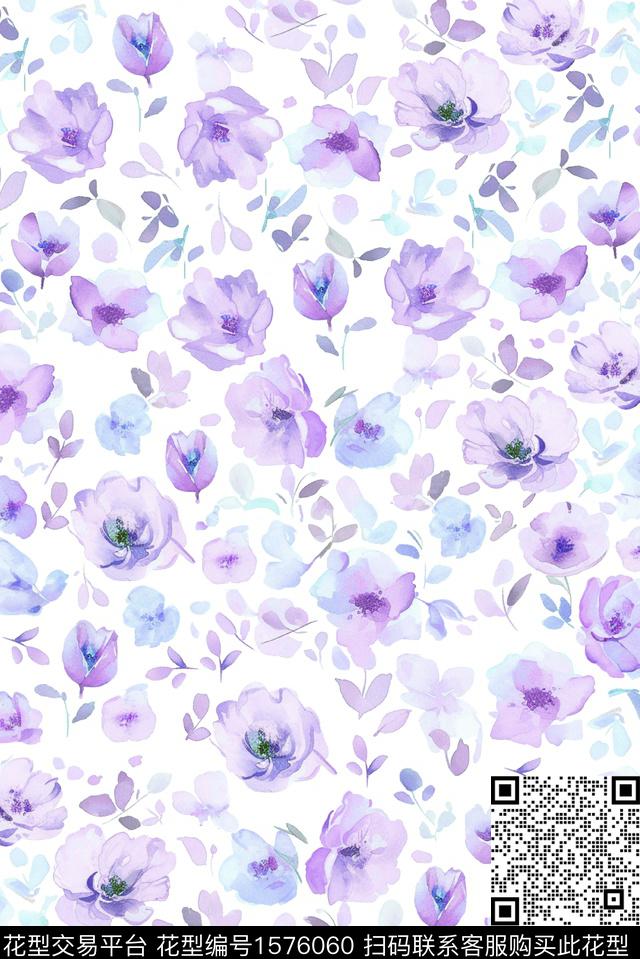 花卉小碎花小清新数码印花华亿平台下载（图片编号: 1576060） - 瓦栏（Walan）