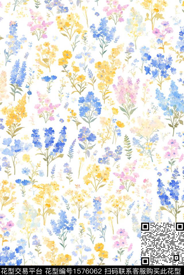 花卉小碎花小清新数码印花华亿平台下载（图片编号: 1576062） - 瓦栏（Walan）