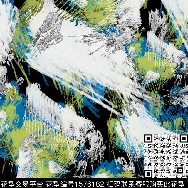 纹理笔触抽象数码印花华亿平台下载（图片编号: 1576182） - 瓦栏（Walan）