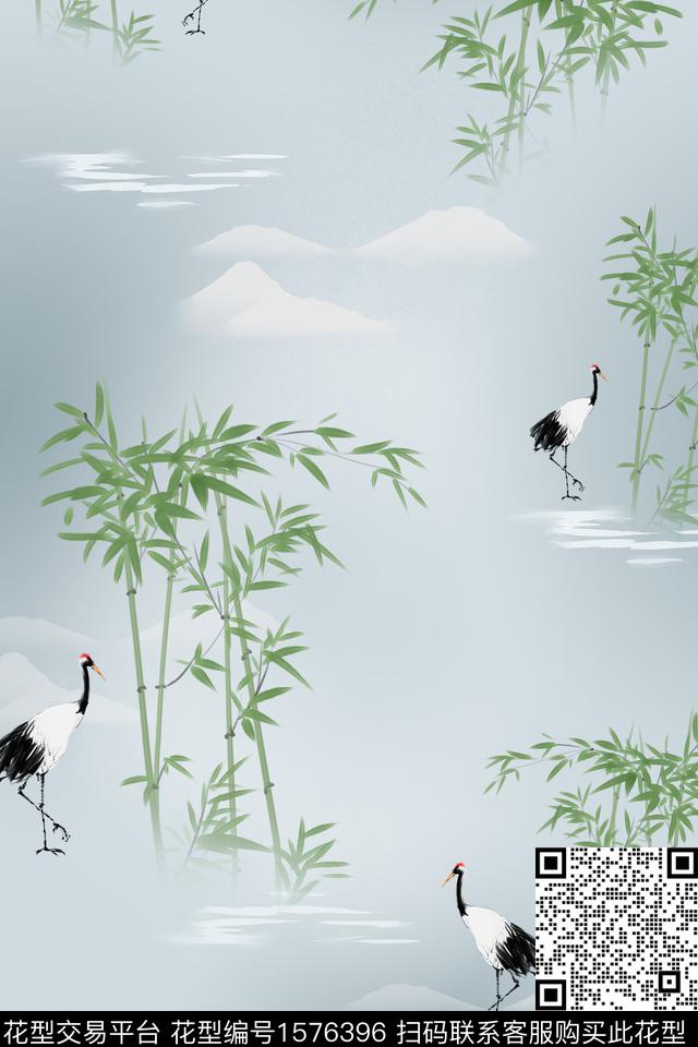 国风大牌风气质数码印花华亿平台下载（图片编号: 1576396） - 瓦栏（Walan）