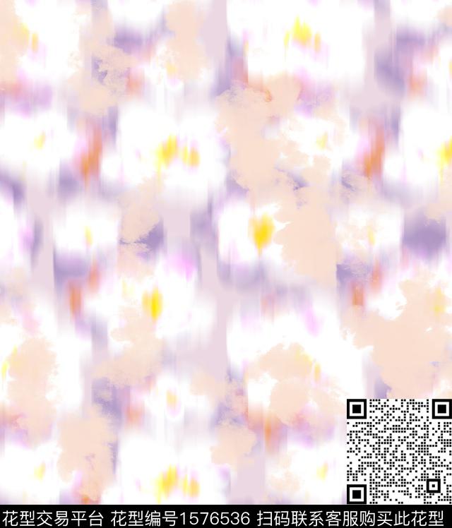 花卉连衣裙模糊花卉数码印花华亿平台下载（图片编号: 1576536） - 瓦栏（Walan）