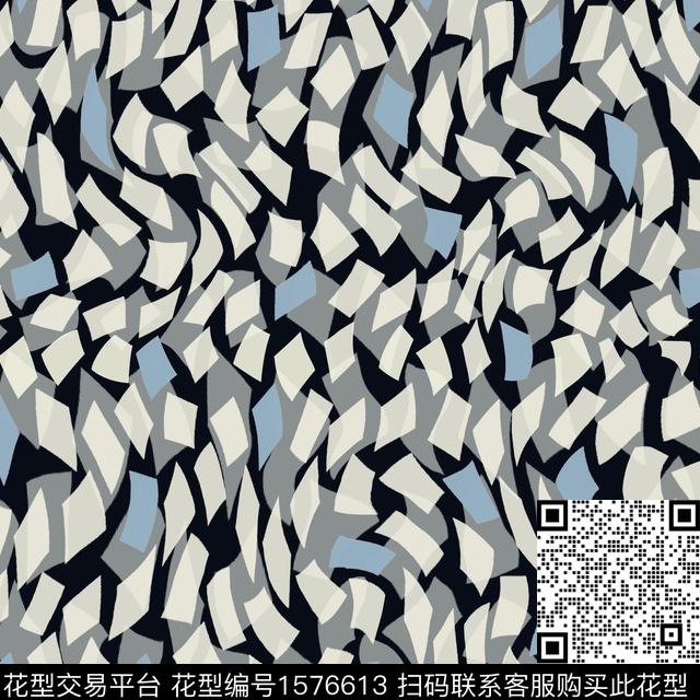 碎片几何传统印花华亿平台下载（图片编号: 1576613） - 瓦栏（Walan）