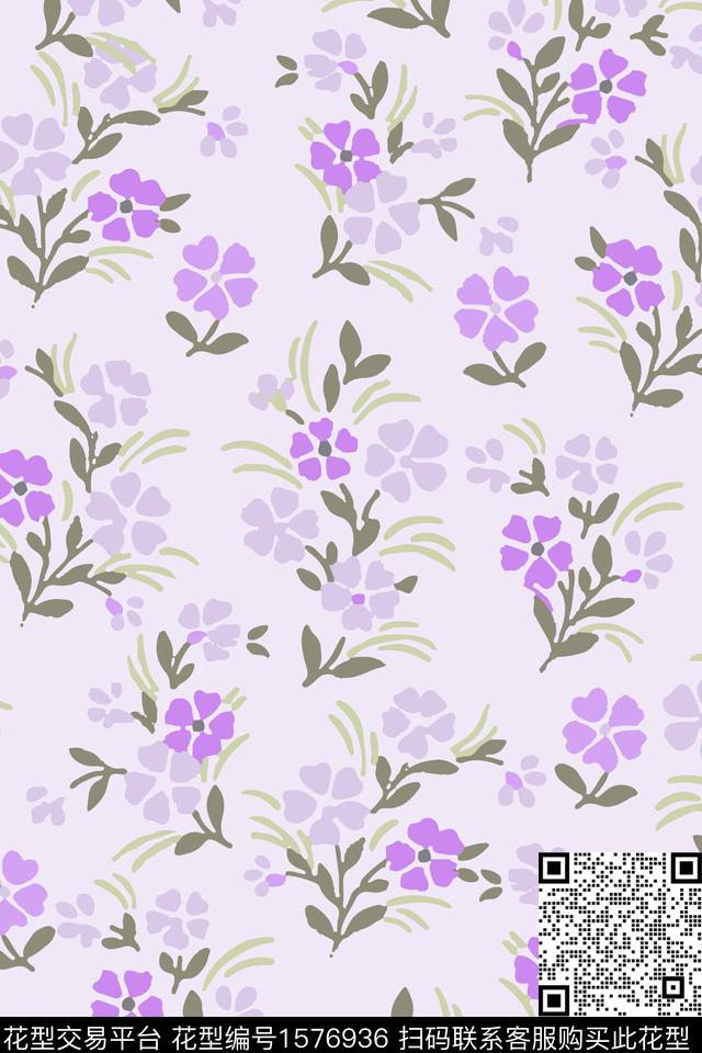 小清新花卉小碎花传统印花华亿平台下载（图片编号: 1576936） - 瓦栏（Walan）