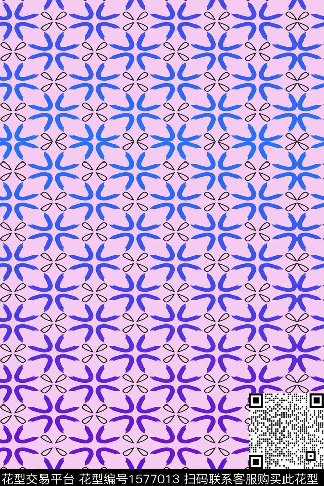 渐变几何数码印花华亿平台下载（图片编号: 1577013） - 瓦栏（Walan）