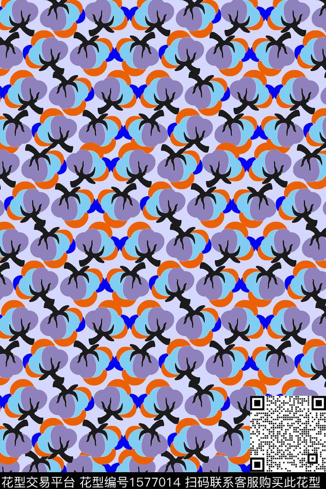 密集小碎花木棉花数码印花华亿平台下载（图片编号: 1577014） - 瓦栏（Walan）