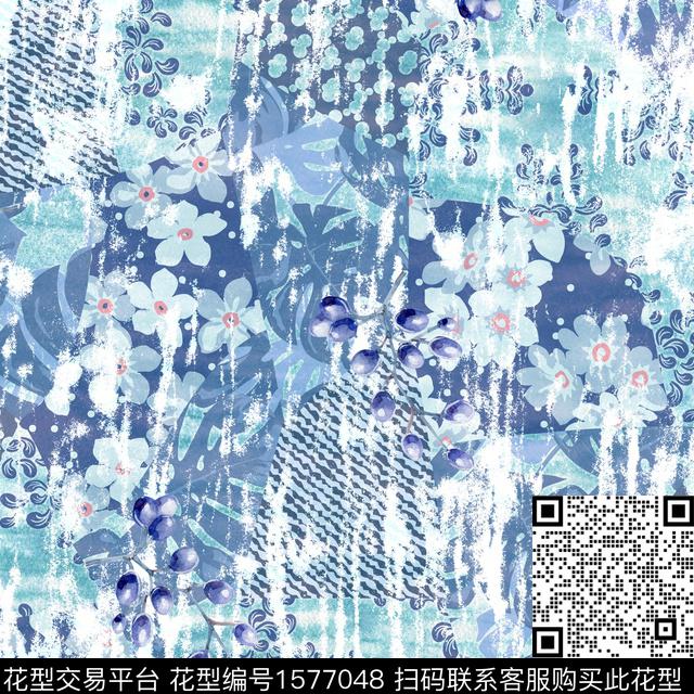 花卉肌理绿植树叶数码印花华亿平台下载（图片编号: 1577048） - 瓦栏（Walan）