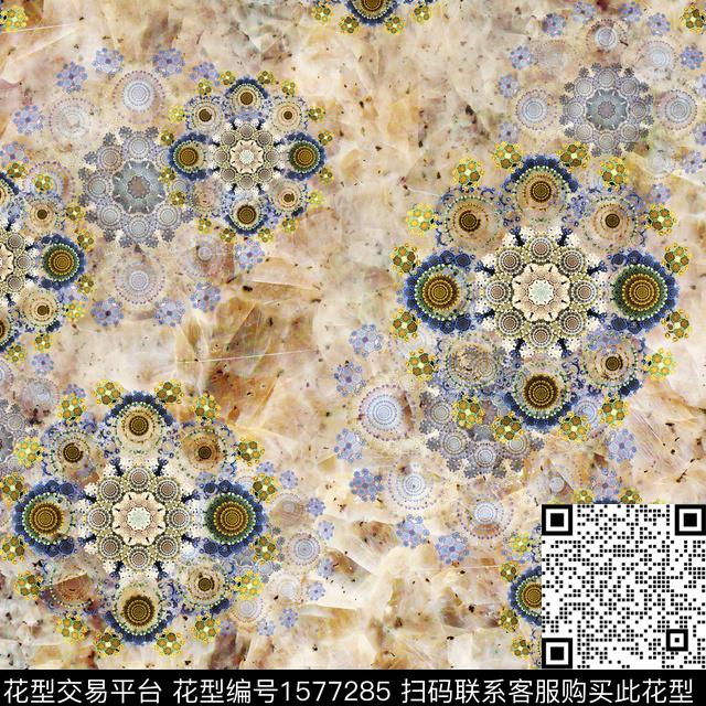 古典花纹民族风曼陀罗数码印花华亿平台下载（图片编号: 1577285） - 瓦栏（Walan）