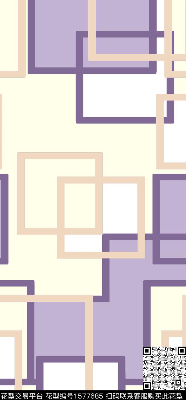 线条几何年轻女装传统印花华亿平台下载（图片编号: 1577685） - 瓦栏（Walan）