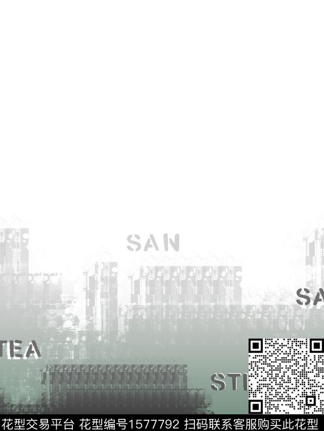 几何男装黑白华亿平台抽象男装数码印花华亿平台下载（图片编号: 1577792） - 瓦栏（Walan）