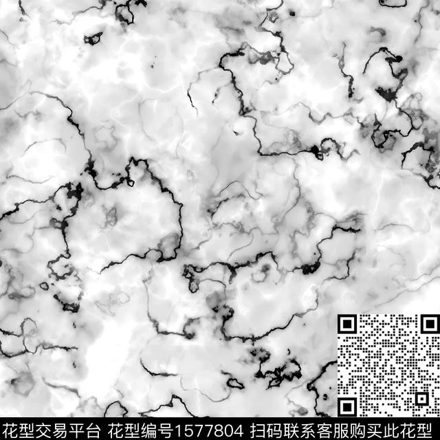 抽象黑白肌理数码印花华亿平台下载（图片编号: 1577804） - 瓦栏（Walan）