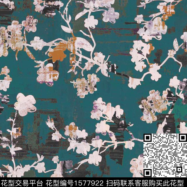 花卉底纹肌理数码印花华亿平台下载（图片编号: 1577922） - 瓦栏（Walan）