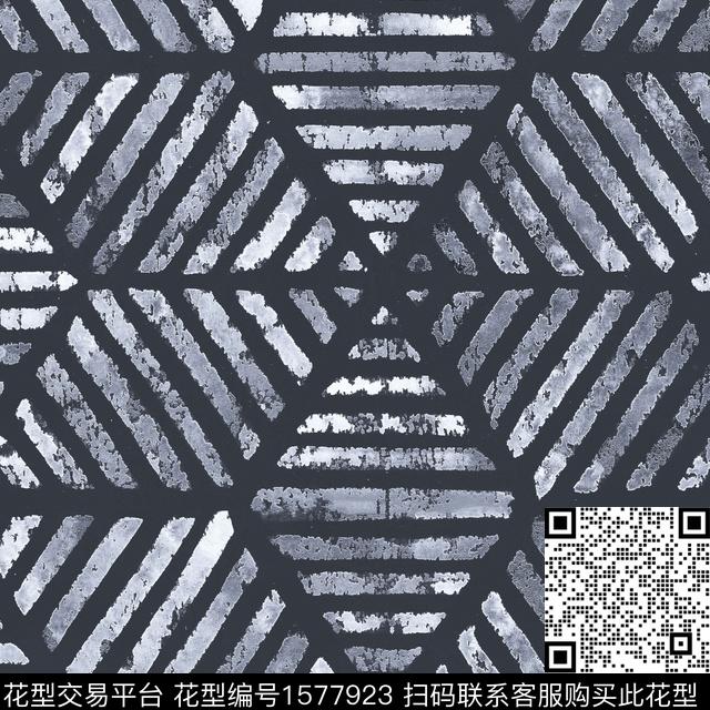 几何条纹肌理数码印花华亿平台下载（图片编号: 1577923） - 瓦栏（Walan）