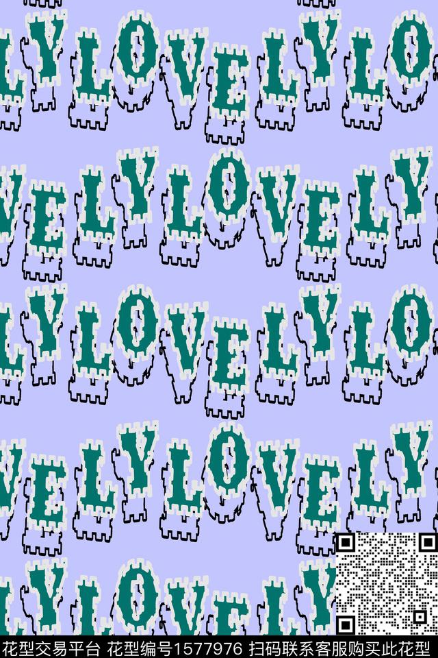 趣味LOVE字母传统印花华亿平台下载（图片编号: 1577976） - 瓦栏（Walan）
