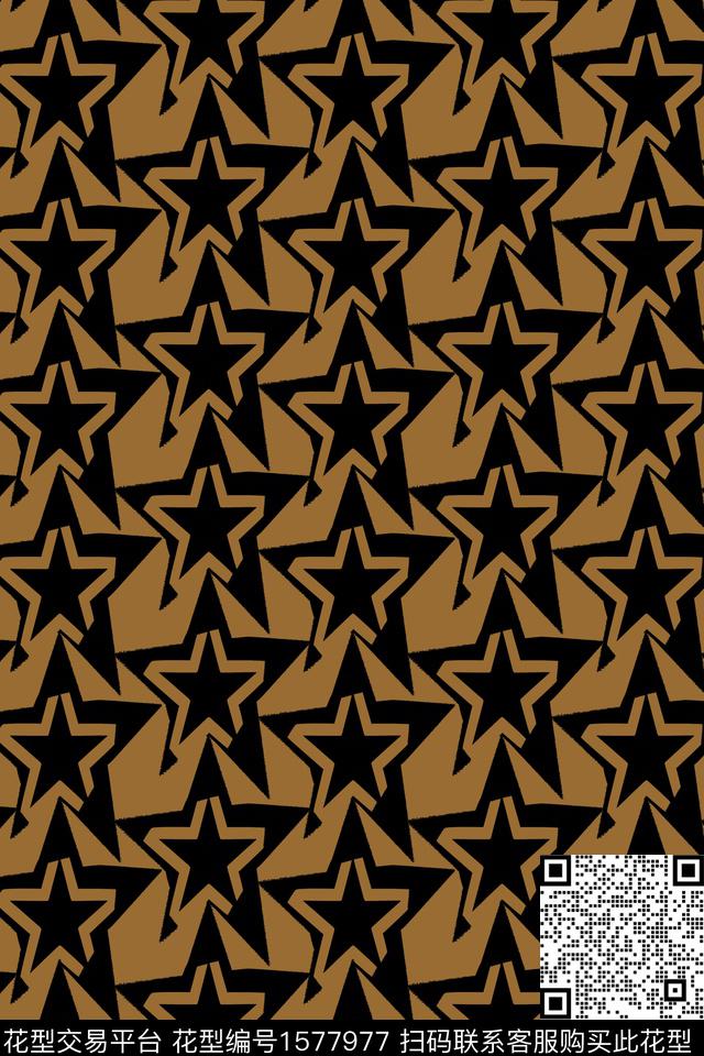 五角星传统印花华亿平台下载（图片编号: 1577977） - 瓦栏（Walan）