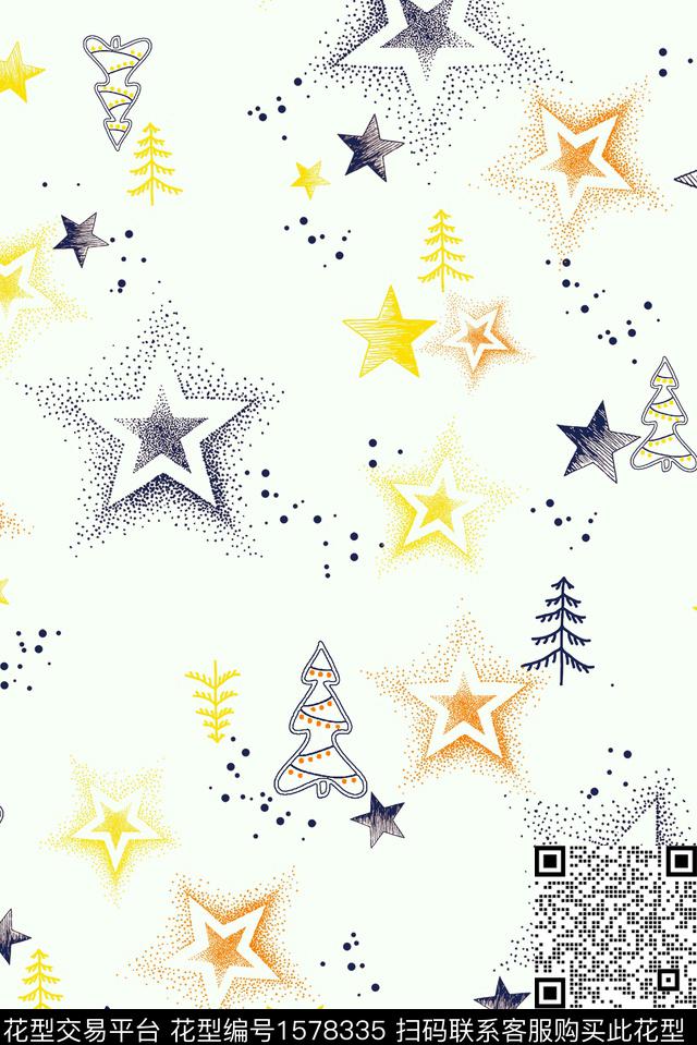 趣味童装五角星传统印花华亿平台下载（图片编号: 1578335） - 瓦栏（Walan）