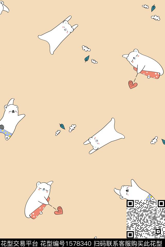 卡通动物趣味童装传统印花华亿平台下载（图片编号: 1578340） - 瓦栏（Walan）