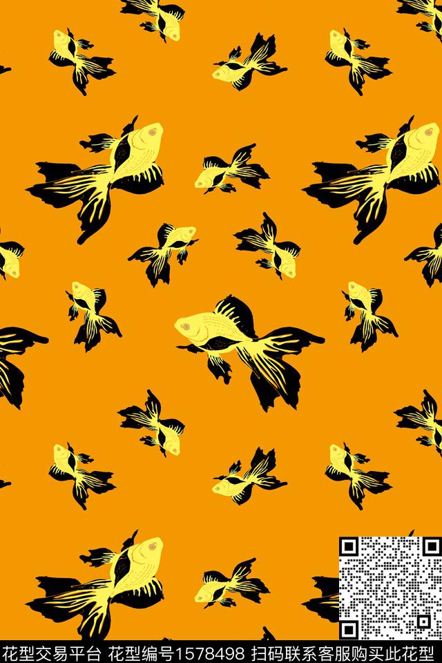 金鱼鱼数码印花华亿平台下载（图片编号: 1578498） - 瓦栏（Walan）