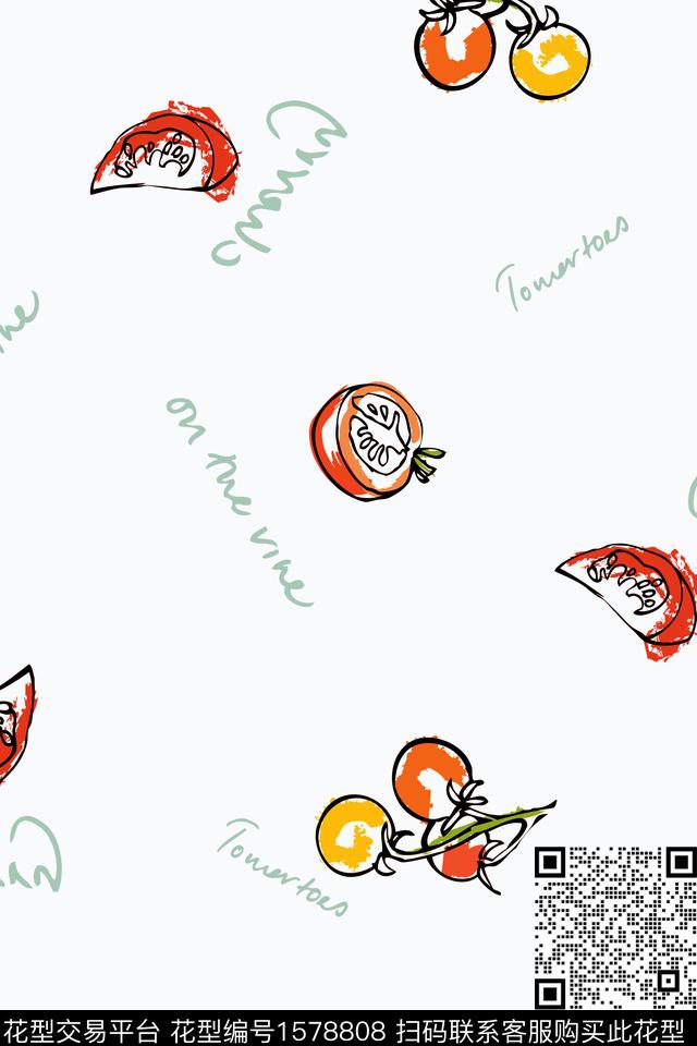 趣味童装文字数码印花华亿平台下载（图片编号: 1578808） - 瓦栏（Walan）