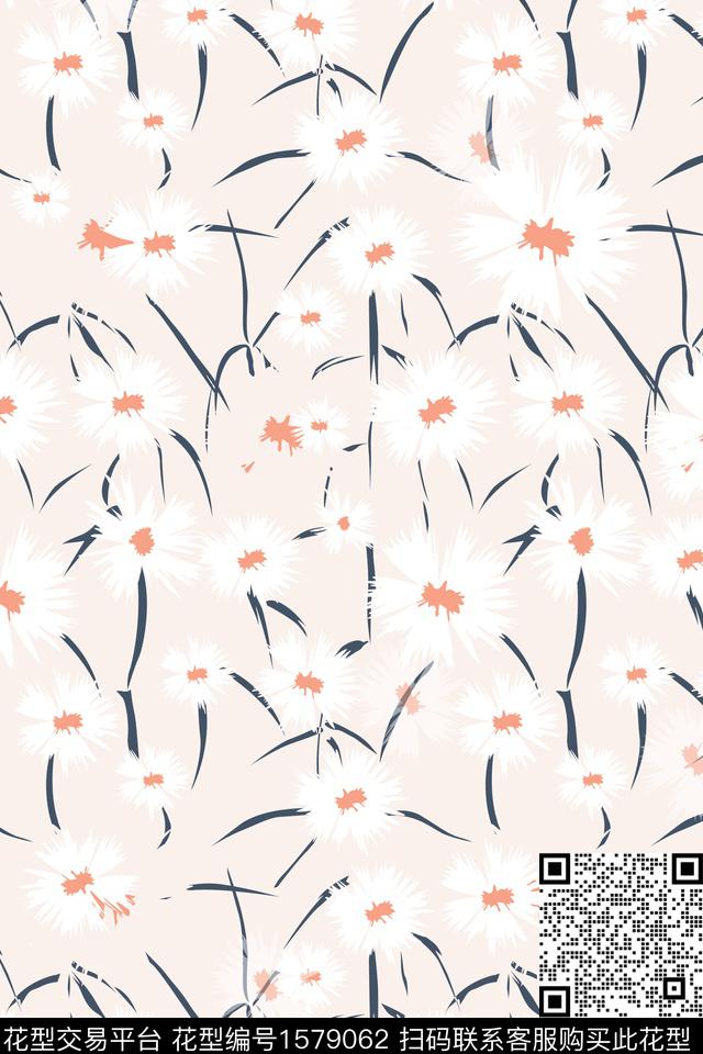 花卉小碎花年轻女装数码印花华亿平台下载（图片编号: 1579062） - 瓦栏（Walan）