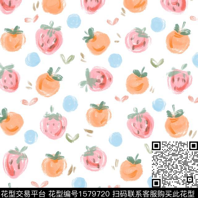 可爱童装笔触数码印花华亿平台下载（图片编号: 1579720） - 瓦栏（Walan）