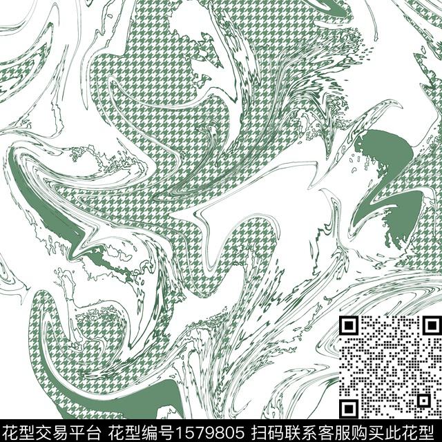 扎染华亿平台几何男装黑白华亿平台传统印花华亿平台下载（图片编号: 1579805） - 瓦栏（Walan）