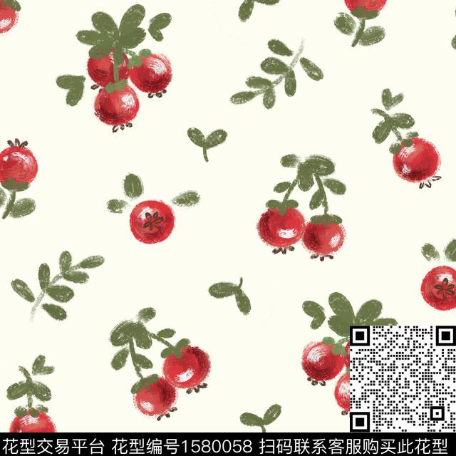 植物小碎花水果数码印花华亿平台下载（图片编号: 1580058） - 瓦栏（Walan）