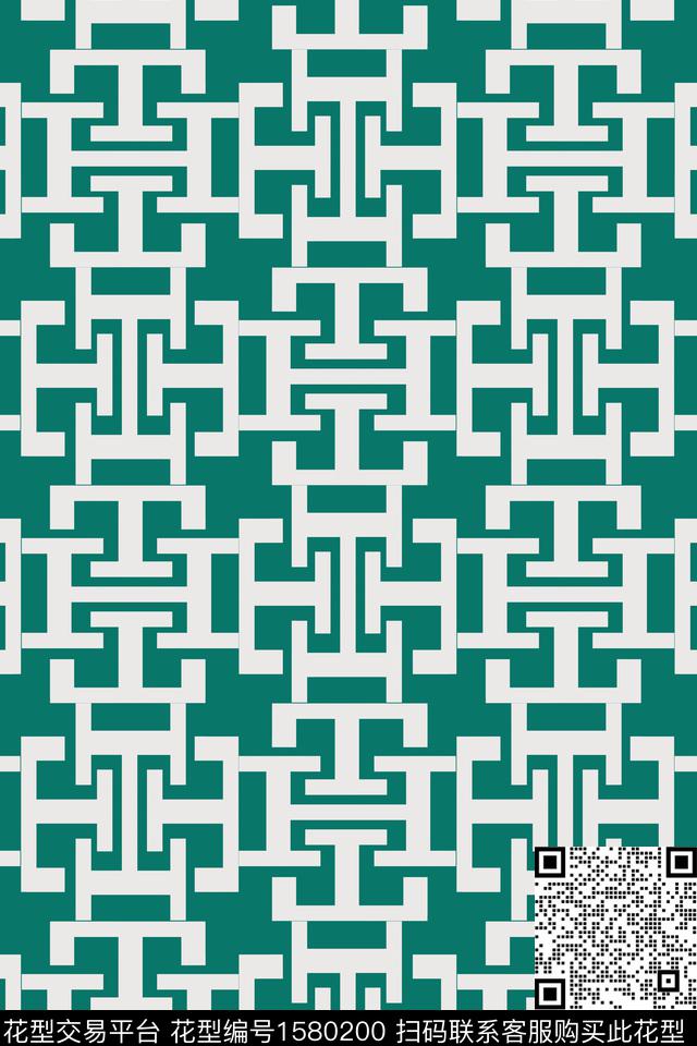 条纹字母传统印花华亿平台下载（图片编号: 1580200） - 瓦栏（Walan）