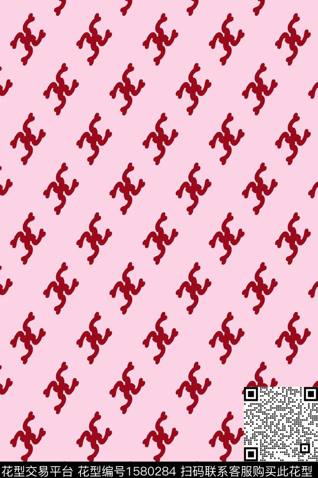 趣味粉色礼品传统印花华亿平台下载（图片编号: 1580284） - 瓦栏（Walan）