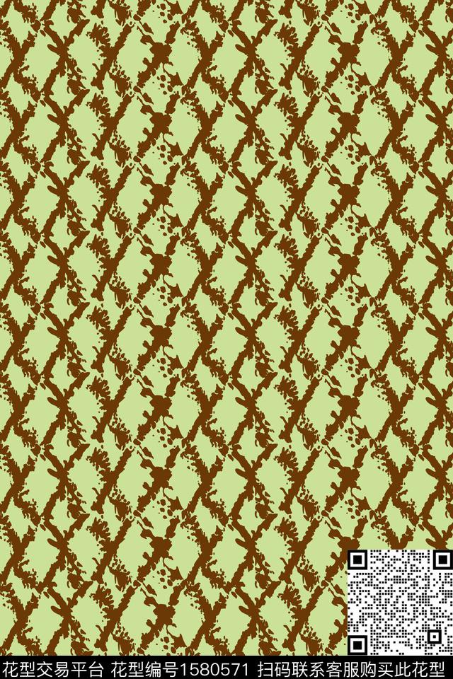 抽象格子传统印花华亿平台下载（图片编号: 1580571） - 瓦栏（Walan）